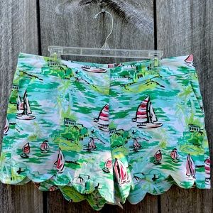 Crown & Ivy Scalloped Sailboat Shorts.
